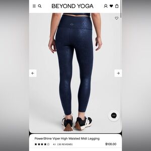 NWOT Beyond Yoga PowerShine Viper Leggings, XS